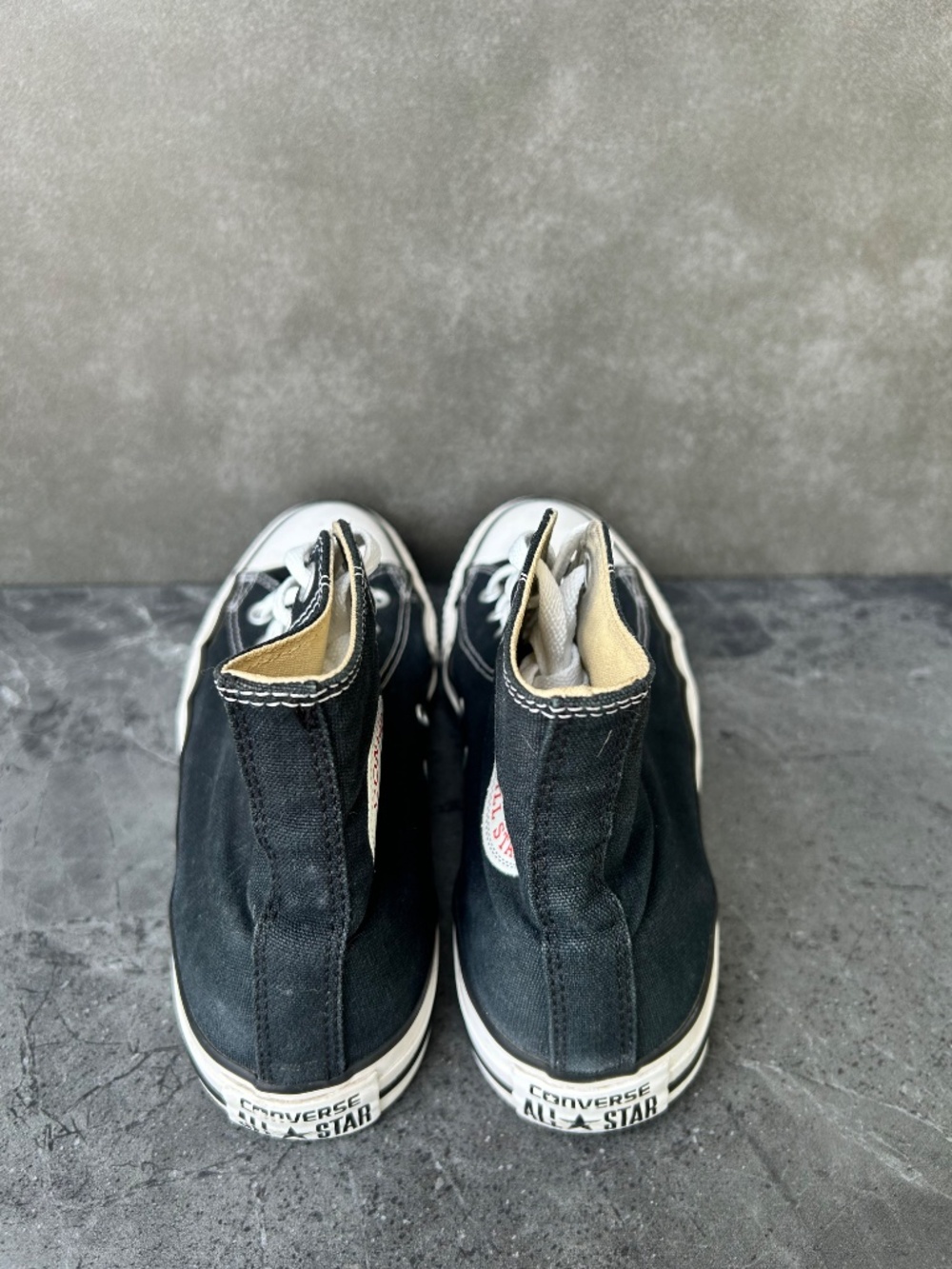 CONVERSE ALL STAR HIGH TOPS CHUCK TAYLOR BLACK SNEAKERS WOMENS SIZE 8 - Picture 2 of 6